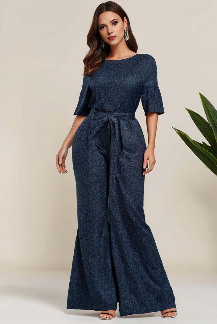 3 4 sleeve bodycon plunging back sequin evening dress 100057