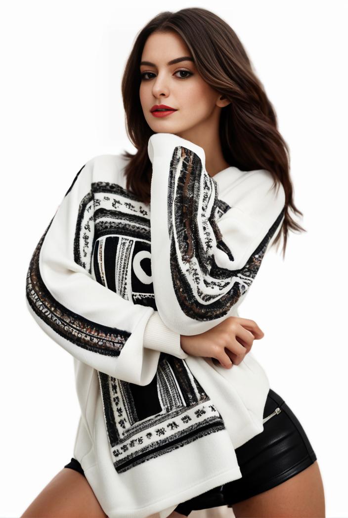 plus size casual sweatshirt women s plus graphic letter print long sleeve round neck slight stretch sweatshirt 101772