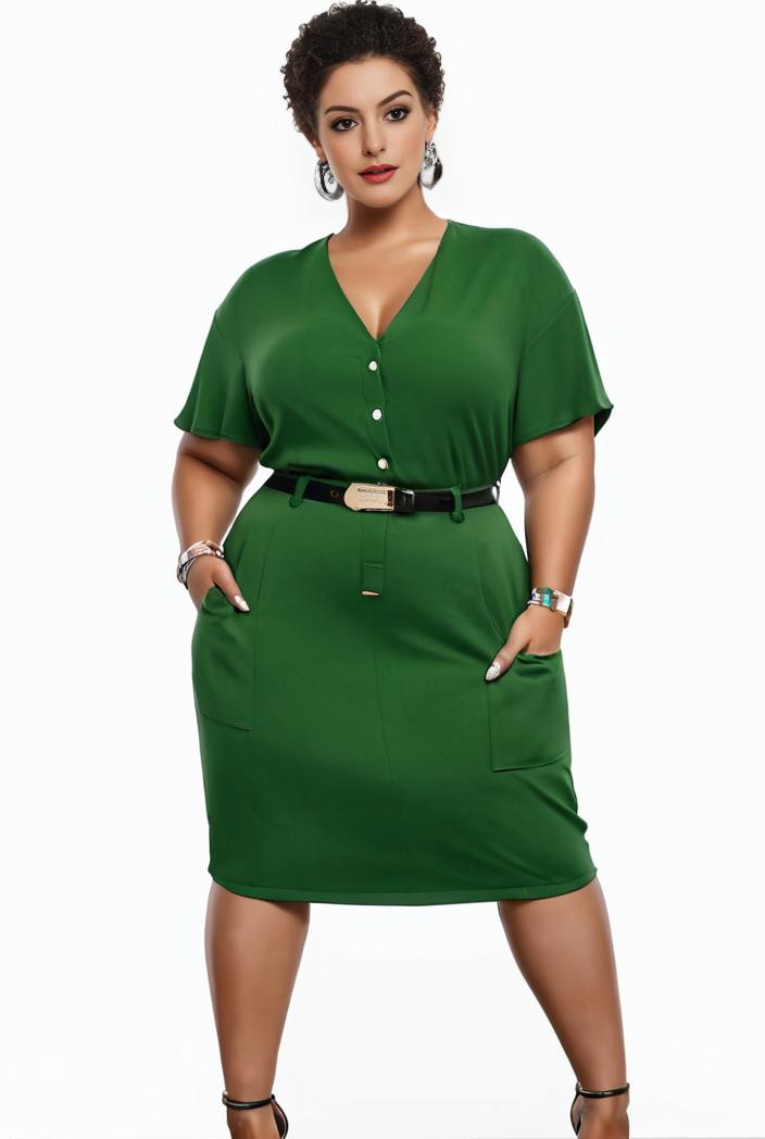 plus size faith letter print short sleeve midi dress with pockets women s plus slight stretch casual dress 102010