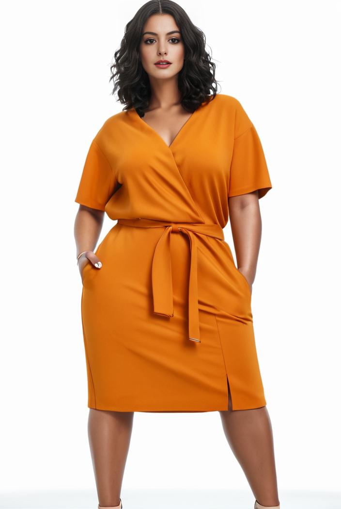 plus size faith letter print short sleeve midi dress with pockets women s plus slight stretch casual dress 102019