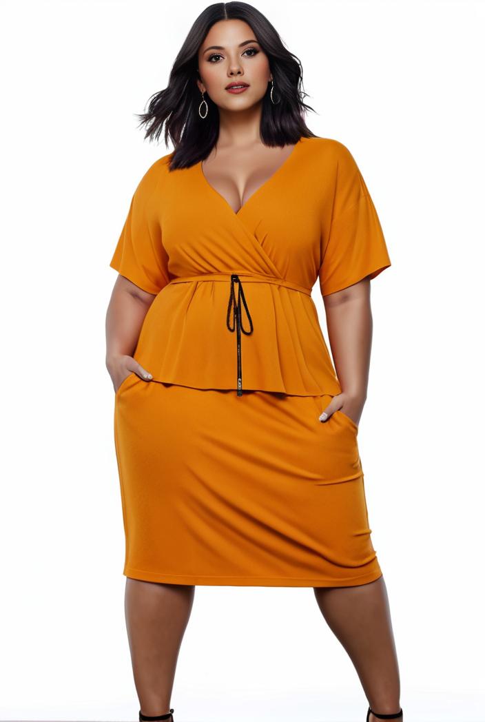 plus size faith letter print short sleeve midi dress with pockets women s plus slight stretch casual dress 108527