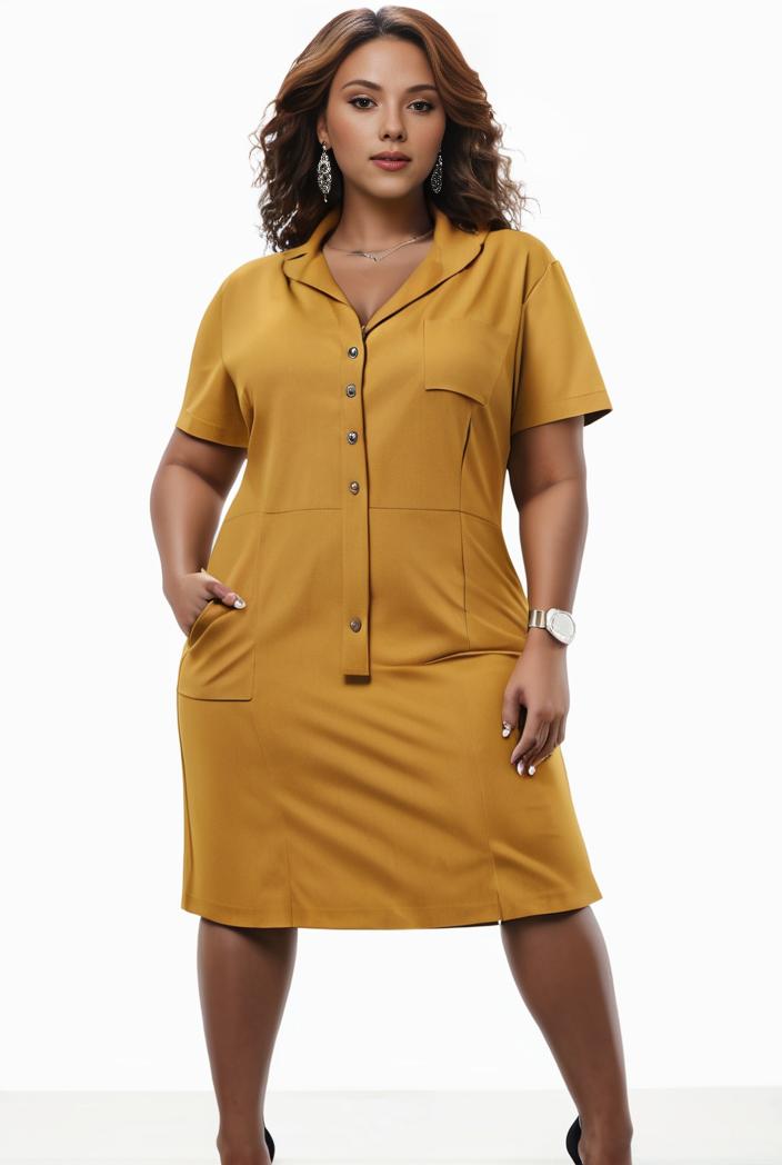 plus size faith letter print short sleeve midi dress with pockets women s plus slight stretch casual dress 108538