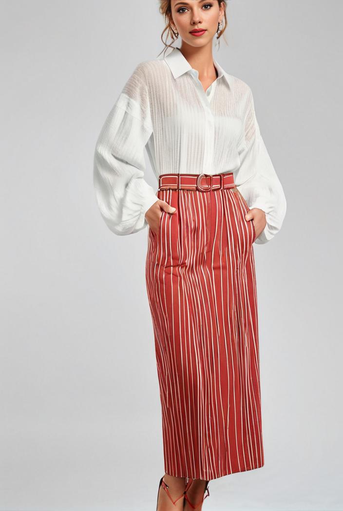 pleated high waist commuting temperament maxi dress 112051