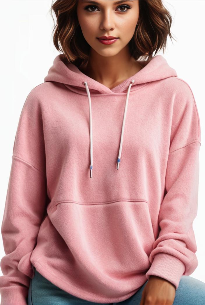 plus size casual hoodie women s plus solid ribbed long sleeve slight stretch hoodie drawstring sweatshirt 113124