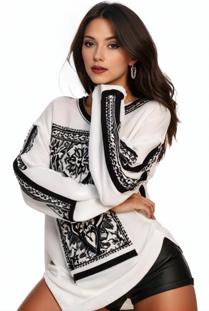 plus size casual sweatshirt women s plus graphic letter print long sleeve round neck slight stretch sweatshirt 113181