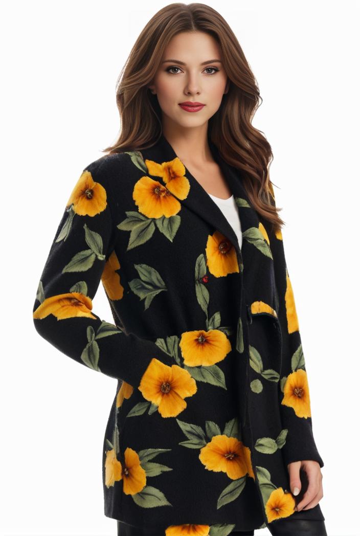 plus size halloween coat women s pus allover cat pumpkin print long sleeve open front medium stretch cardigan overcoat 114069