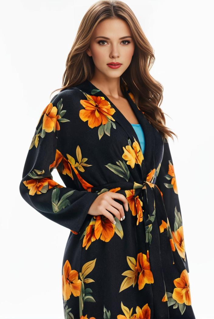 plus size halloween coat women s pus allover cat pumpkin print long sleeve open front medium stretch cardigan overcoat 114073
