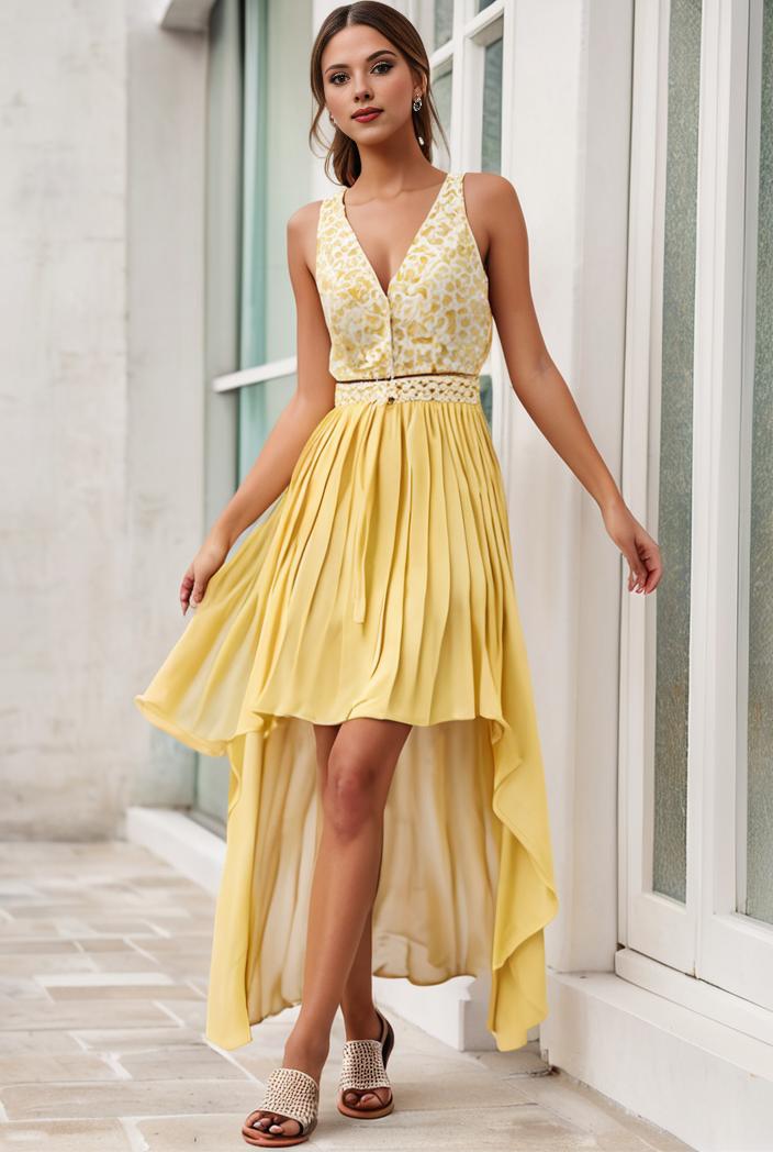 sleeveless v back tulle high low sequin appliques evening dresses 120487