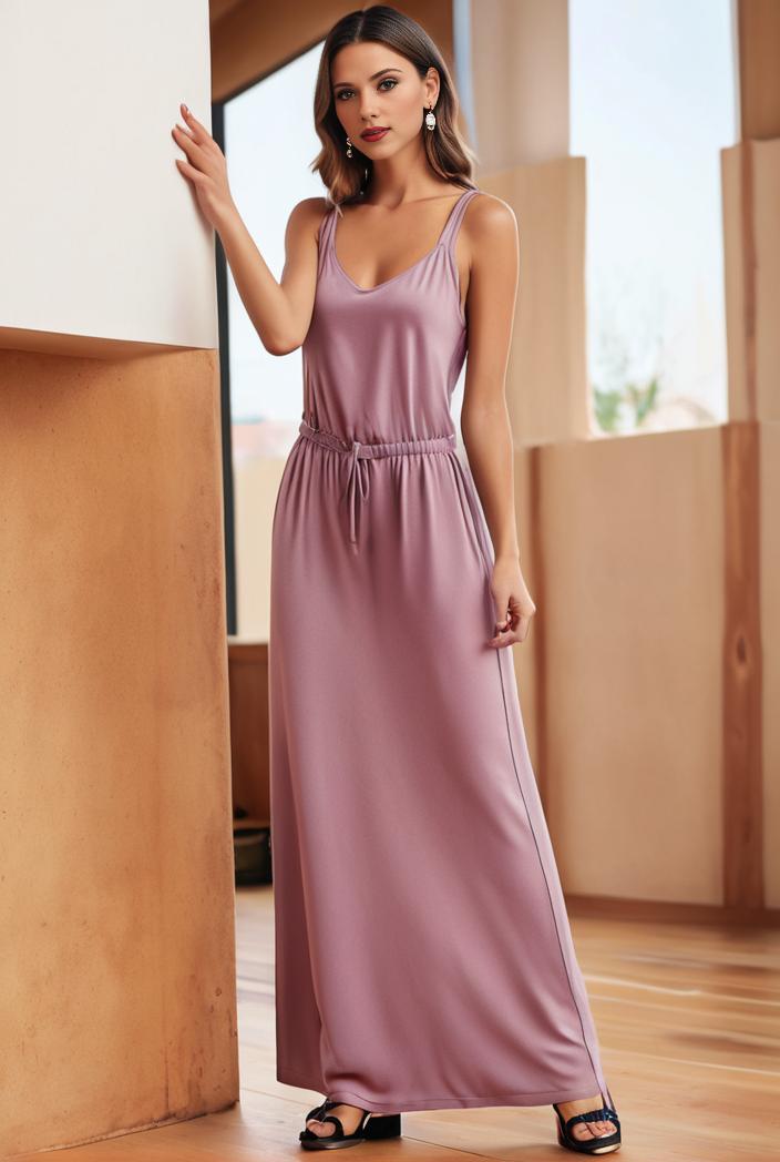 spaghetti strap 2 in 1 sheer evening dress 121258
