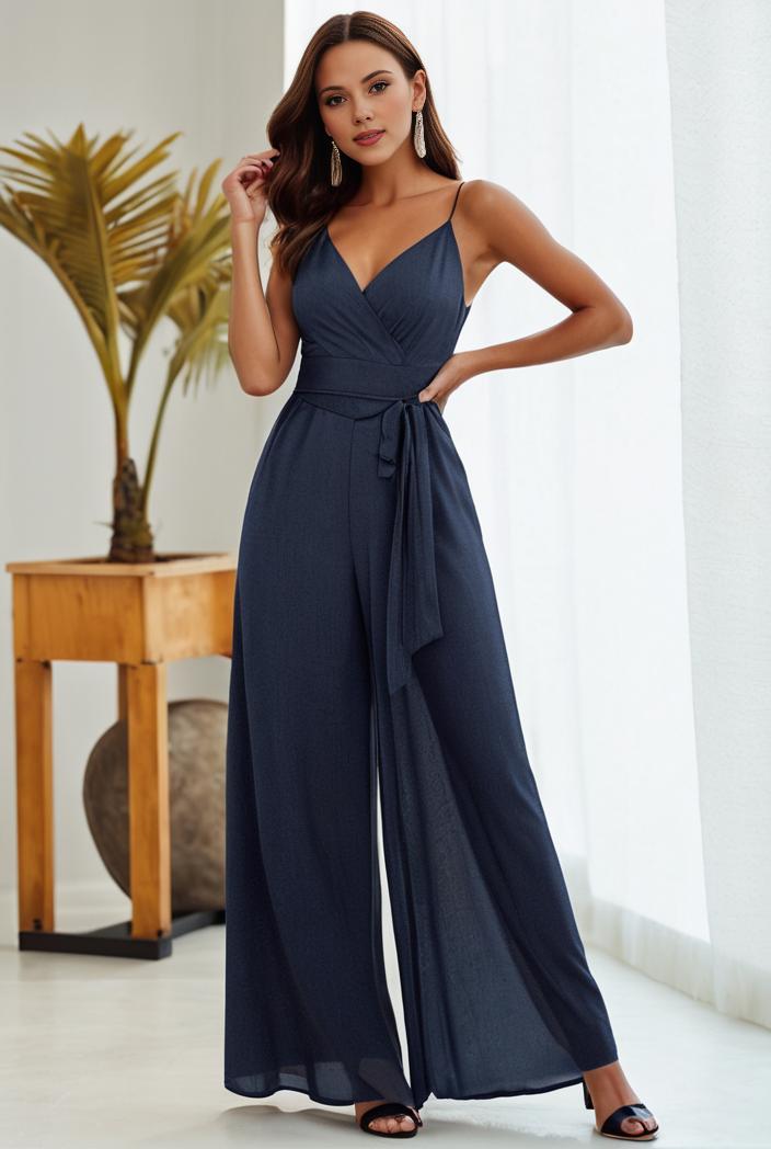 spaghetti strap 2 in 1 sheer evening dress 121334