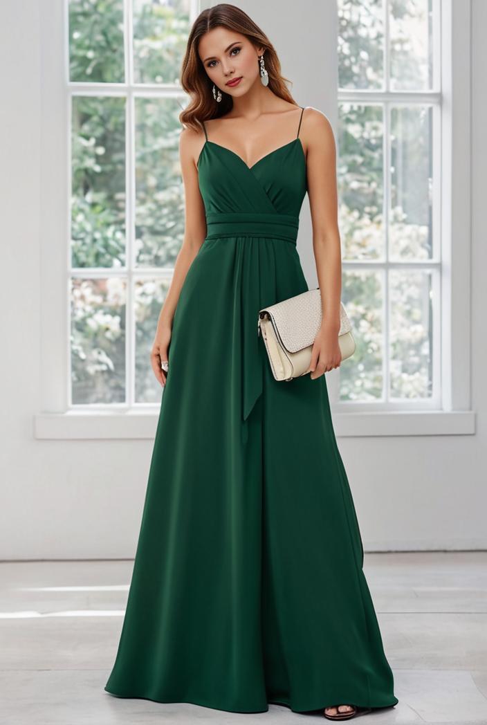 convertible chiffon lace open back spaghetti straps bridesmaid dress 123089