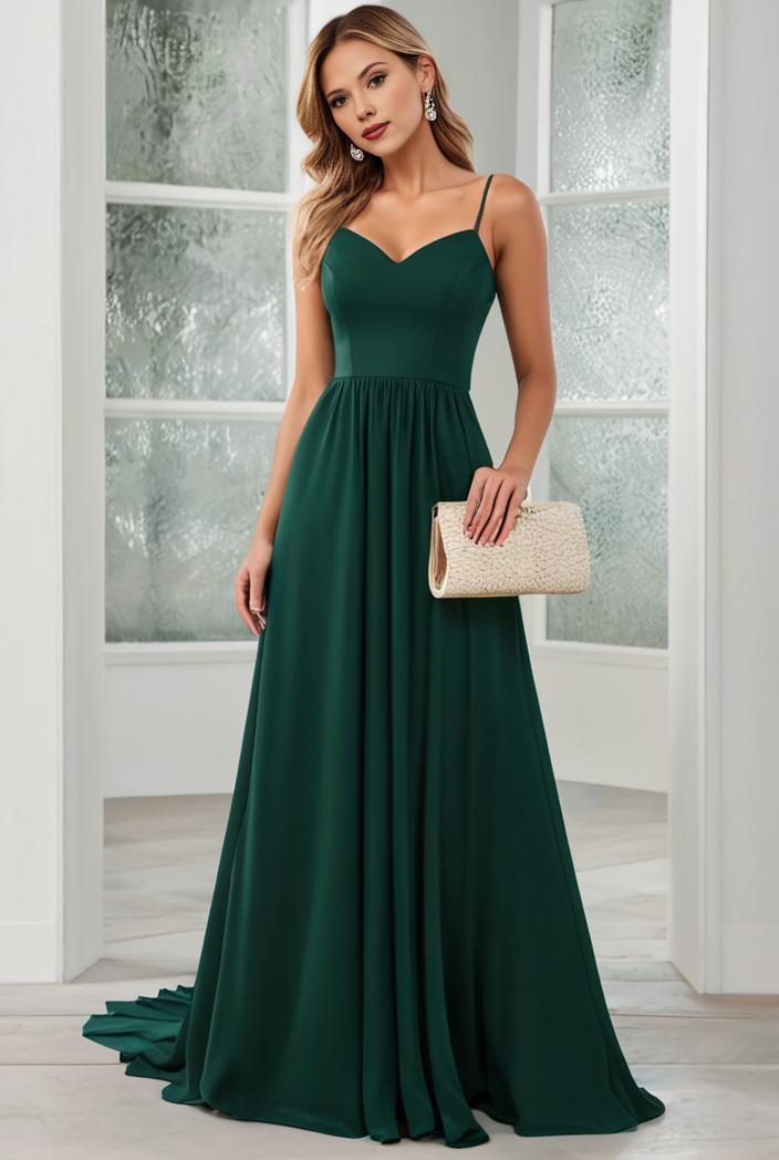 convertible chiffon lace open back spaghetti straps bridesmaid dress 123090