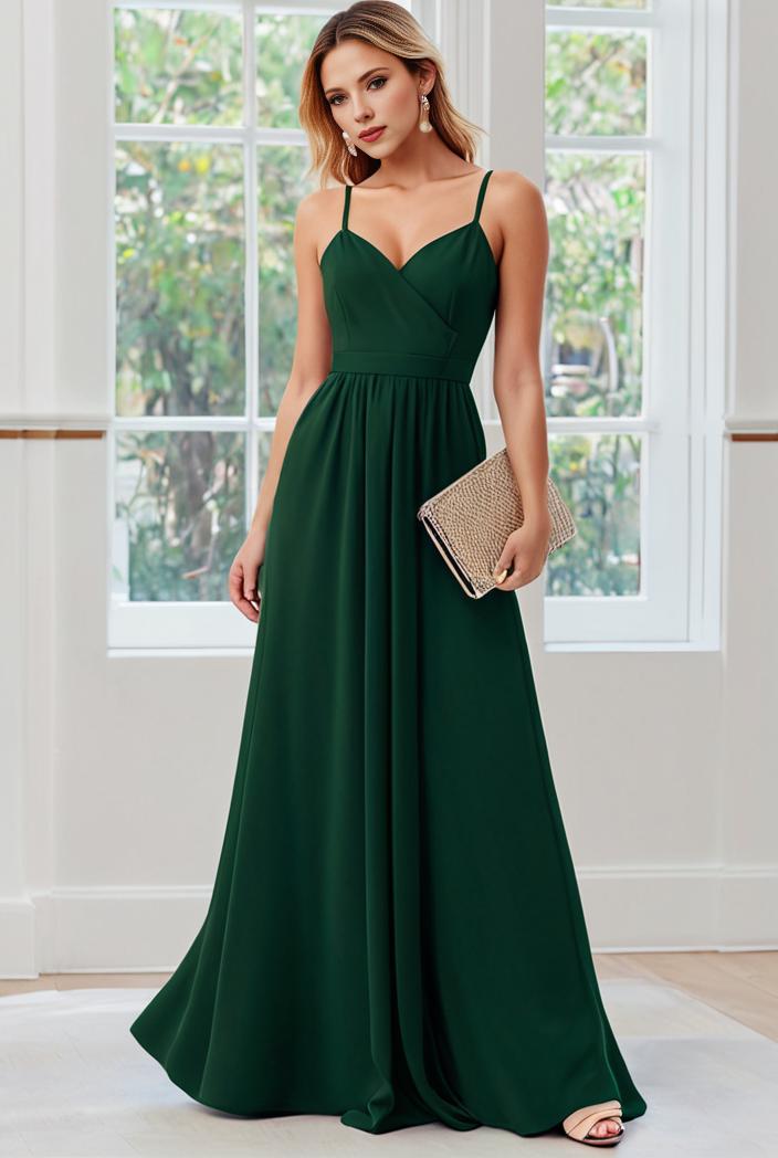 convertible chiffon lace open back spaghetti straps bridesmaid dress 123093