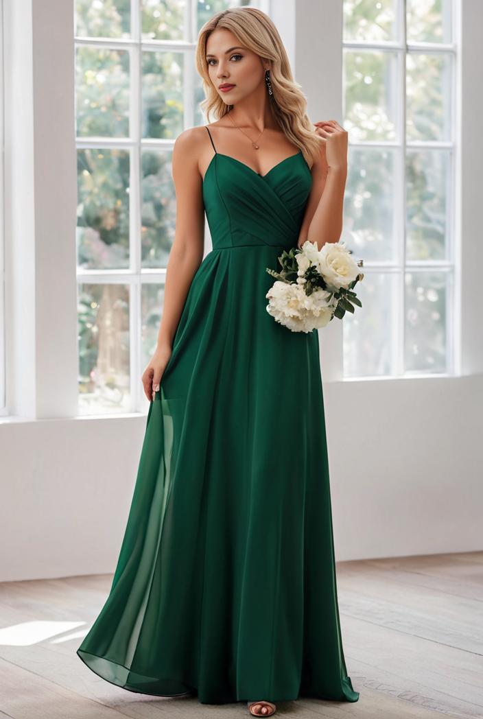 convertible chiffon lace open back spaghetti straps bridesmaid dress 123095