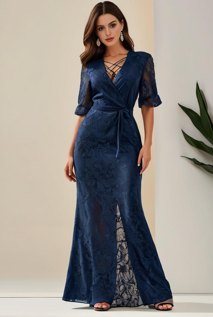 3 4 sleeve bodycon plunging back sequin evening dress 112319