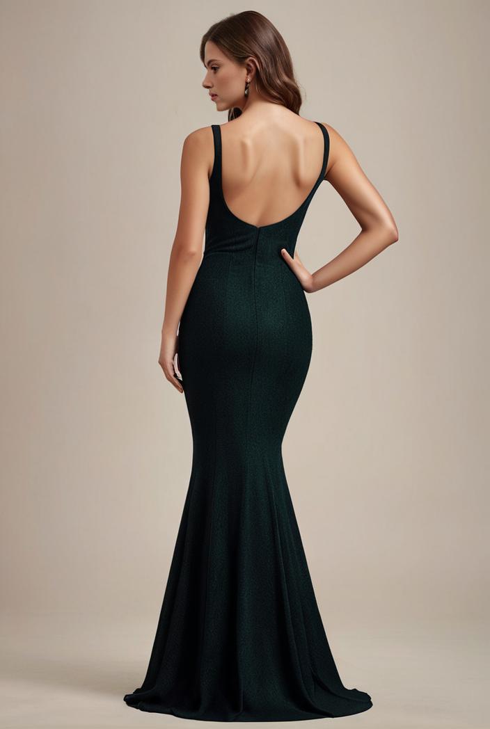 glitter spaghetti strap u veck open back bodycon stretchy evening dress 128171