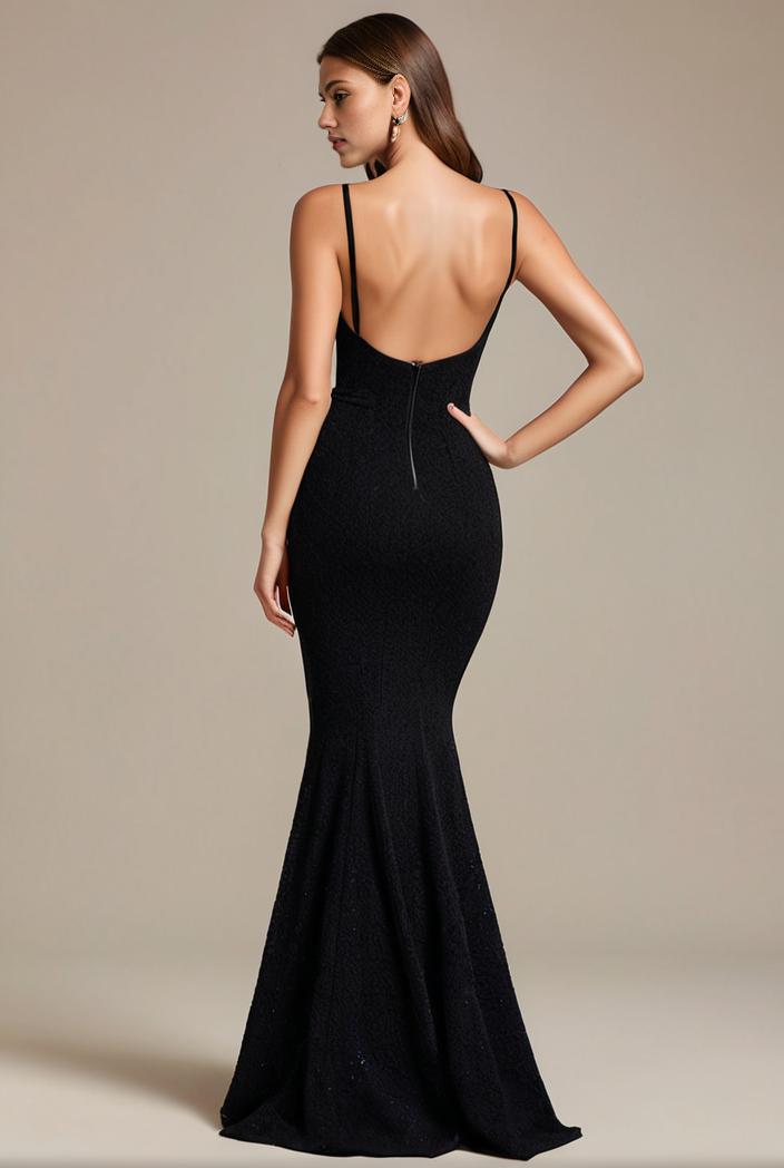 glitter spaghetti strap u veck open back bodycon stretchy evening dress 128176