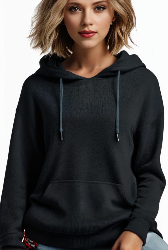 plus size casual hoodie women s plus solid ribbed long sleeve slight stretch hoodie drawstring sweatshirt 131425