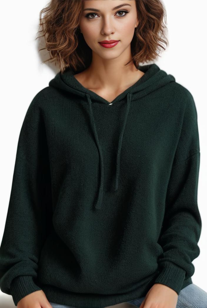 plus size casual hoodie women s plus solid ribbed long sleeve slight stretch hoodie drawstring sweatshirt 131431