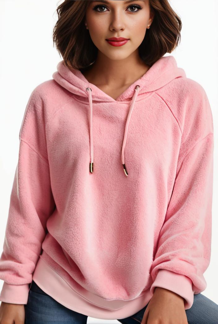 plus size casual hoodie women s plus solid ribbed long sleeve slight stretch hoodie drawstring sweatshirt 135572