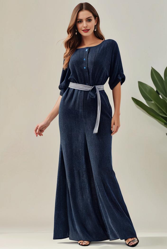 3 4 sleeve bodycon plunging back sequin evening dress 139470