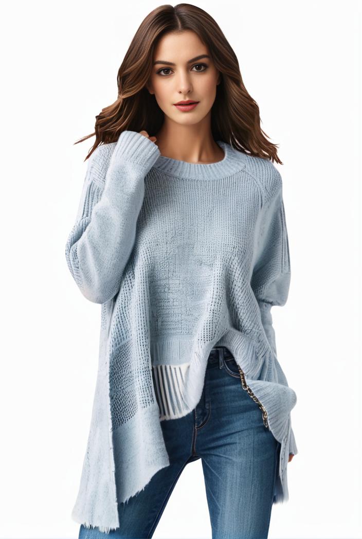 plus size casual sweater women s plus solid tassel trim long sleeve cowl neck high stretch jumper 147654