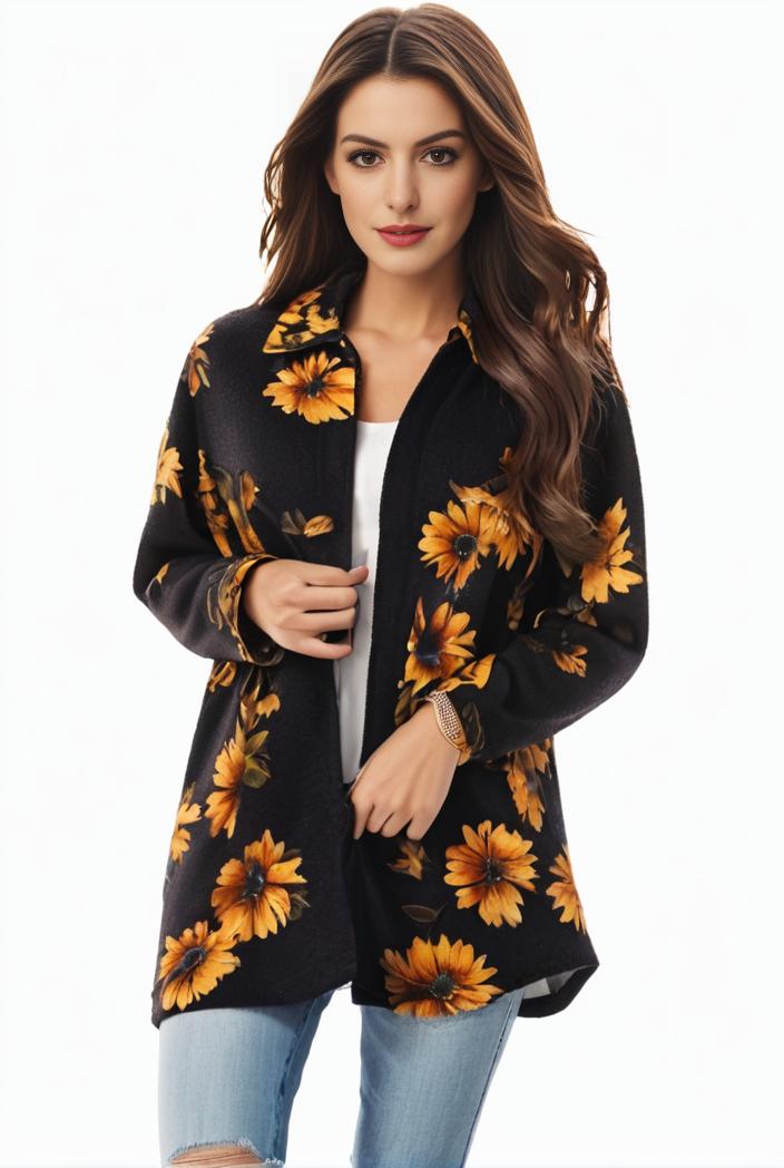 plus size halloween coat women s pus allover cat pumpkin print long sleeve open front medium stretch cardigan overcoat 148494