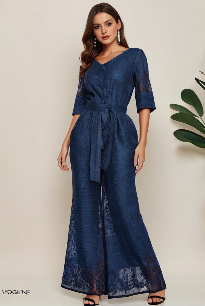 3 4 sleeve bodycon plunging back sequin evening dress 118743