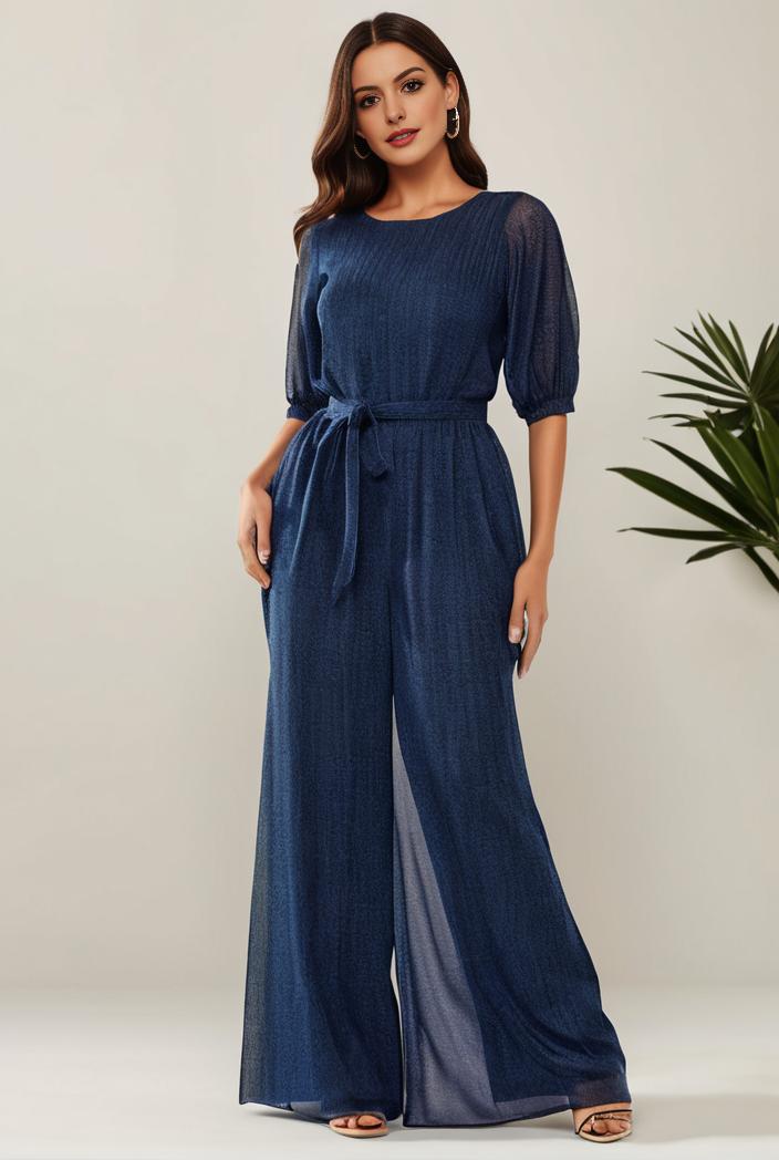 3 4 sleeve bodycon plunging back sequin evening dress 108176