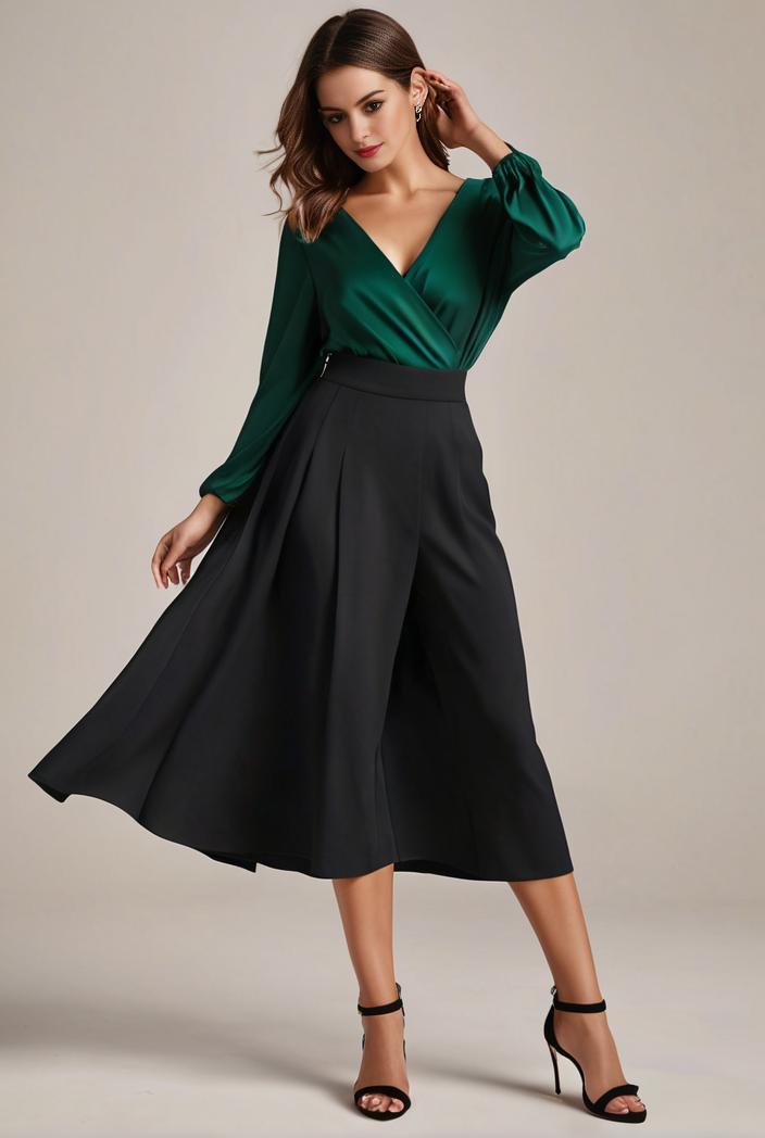 chiffon v neck long sleeves elastic band midi wedding guest dress 119087