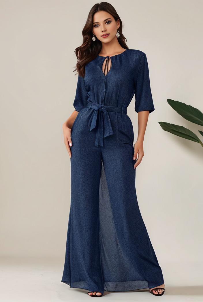 3 4 sleeve bodycon plunging back sequin evening dress 149241