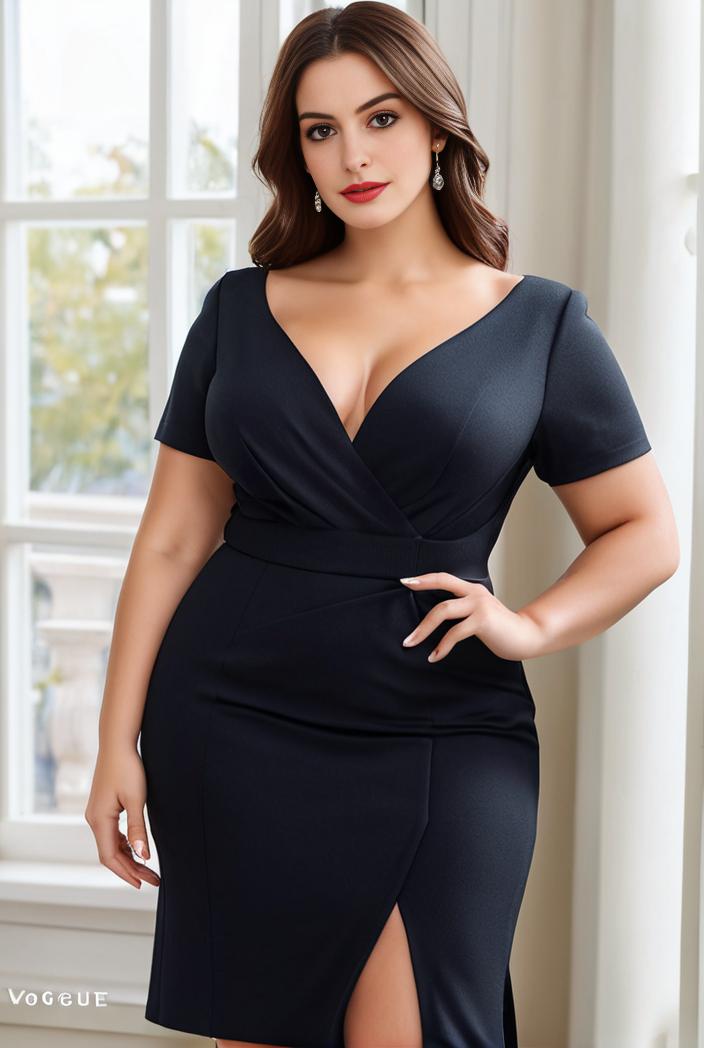 deep v neck sequin short sleeve high side front slit mother of the bride dress 120437