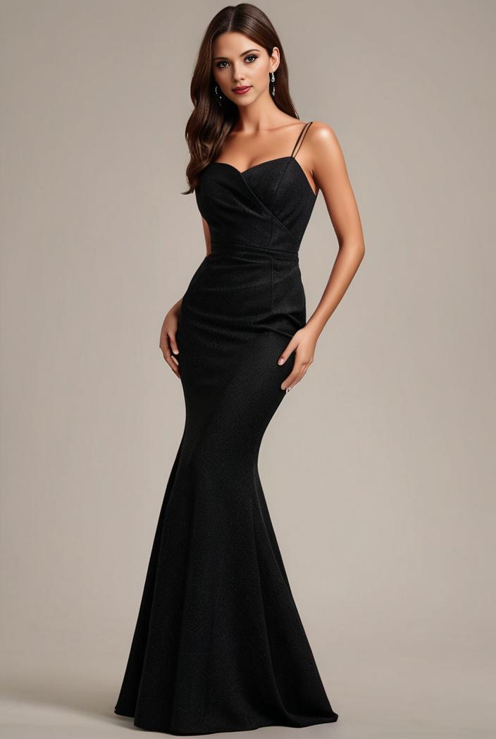glitter spaghetti strap u veck open back bodycon stretchy evening dress 104435