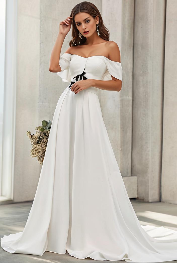 off shoulder spaghetti strap a line maternity dress 125522