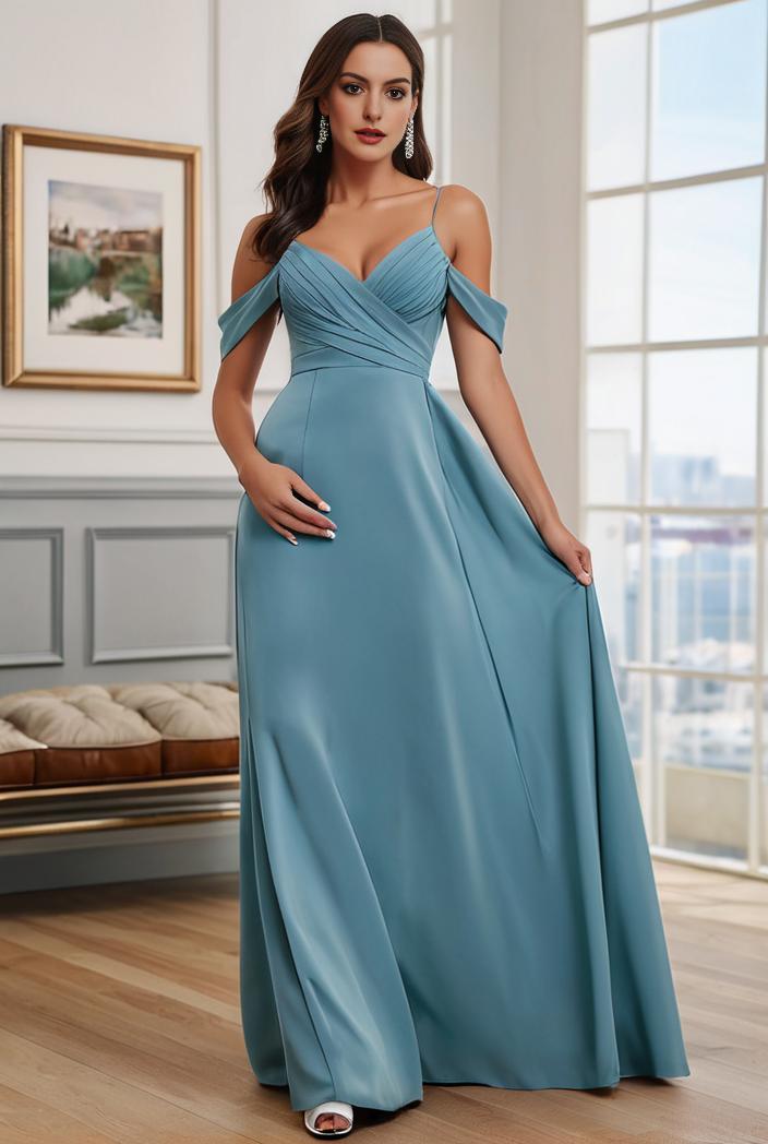 off shoulder spaghetti strap a line maternity dress 125574