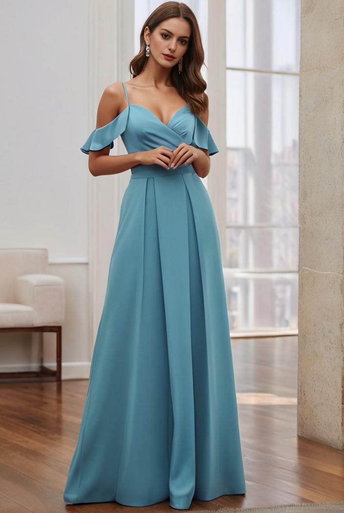 off shoulder spaghetti strap a line maternity dress 125577