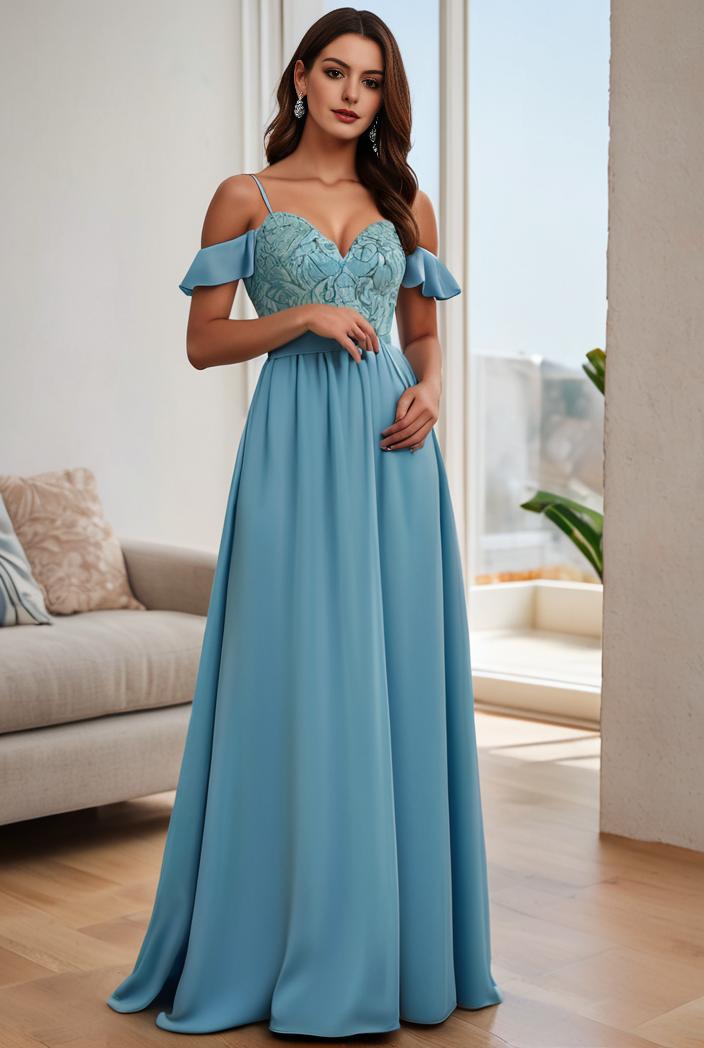 off shoulder spaghetti strap a line maternity dress 125581