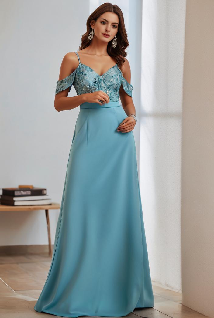 off shoulder spaghetti strap a line maternity dress 125584