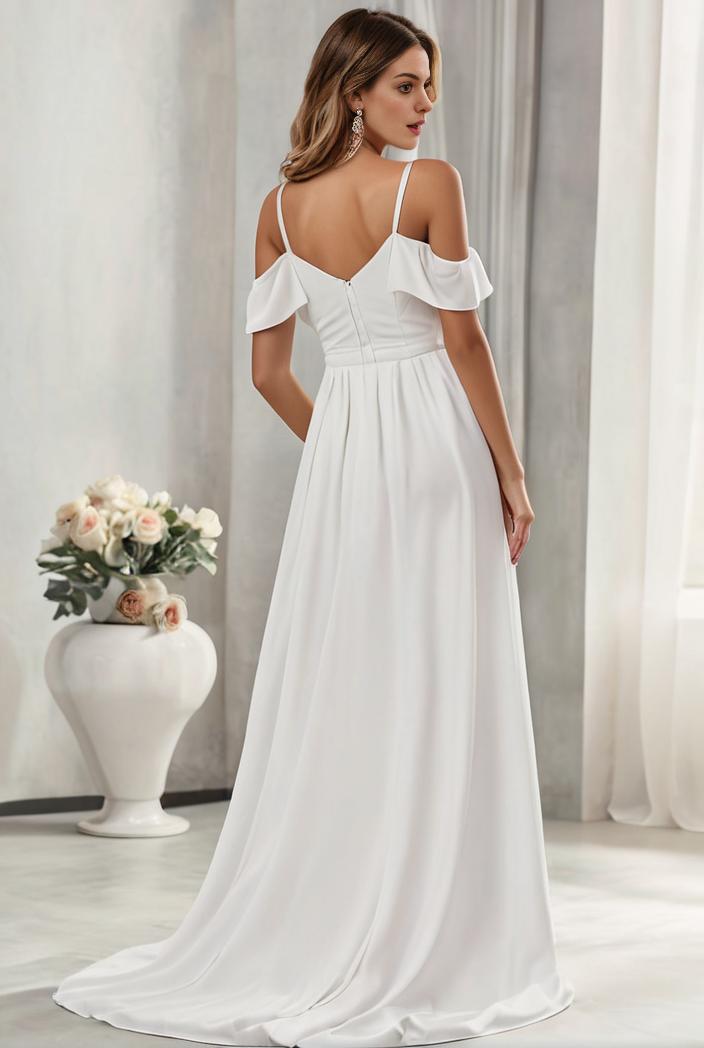 off shoulder spaghetti strap a line maternity dress 125594