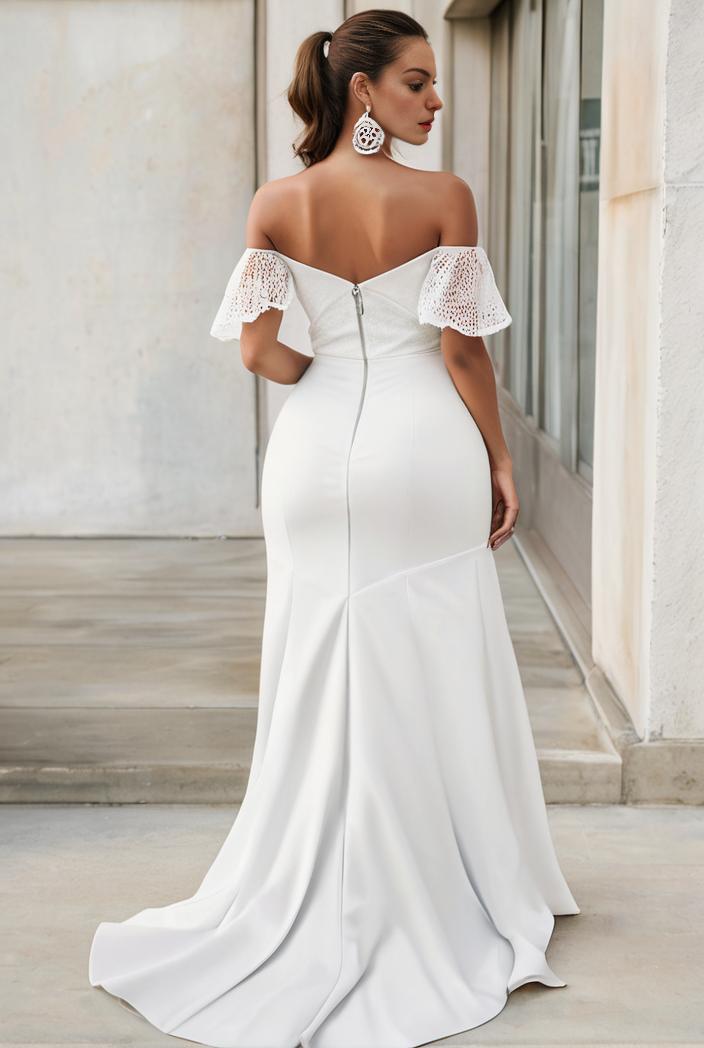off shoulder spaghetti strap a line maternity dress 125596