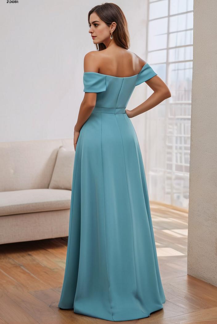 off shoulder spaghetti strap a line maternity dress 125601