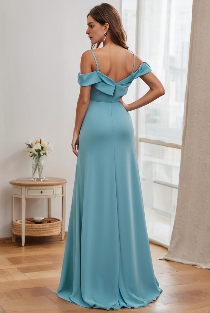 off shoulder spaghetti strap a line maternity dress 125603