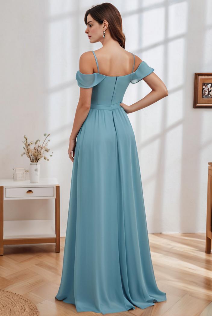 off shoulder spaghetti strap a line maternity dress 125606