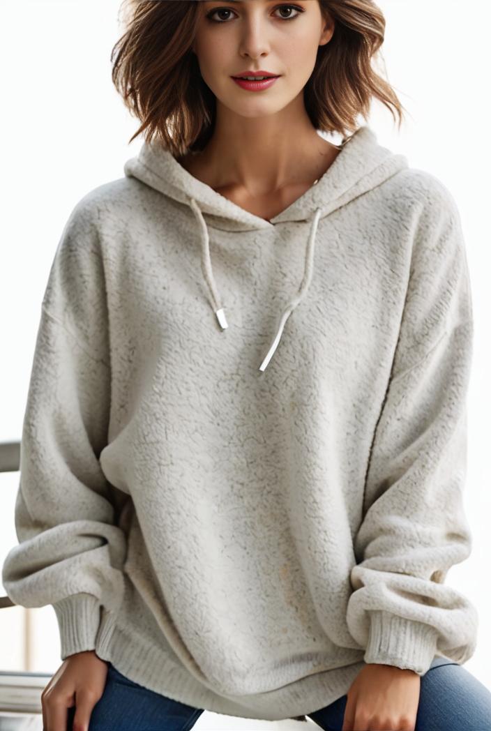 plus size casual hoodie women s plus solid ribbed long sleeve slight stretch hoodie drawstring sweatshirt 126881