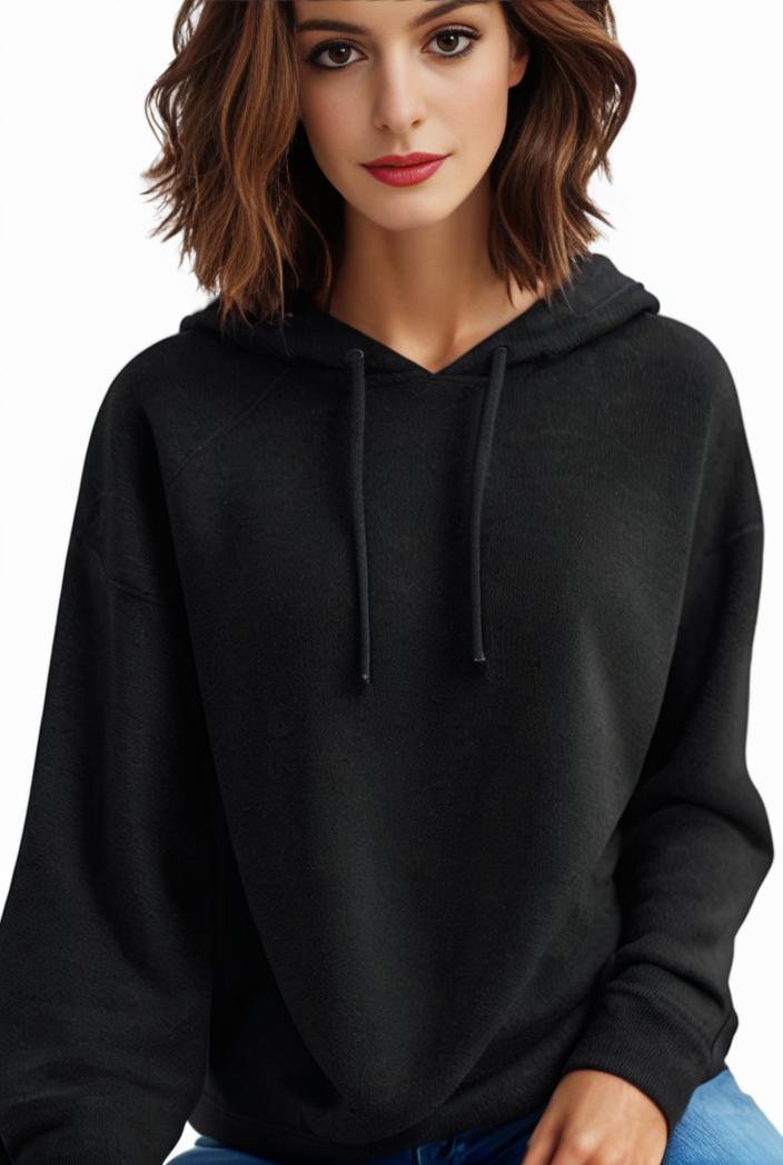 plus size casual hoodie women s plus solid ribbed long sleeve slight stretch hoodie drawstring sweatshirt 126883
