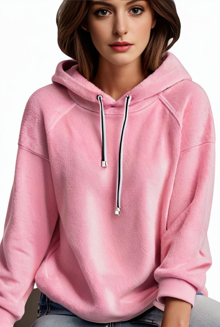 plus size casual hoodie women s plus solid ribbed long sleeve slight stretch hoodie drawstring sweatshirt 126894