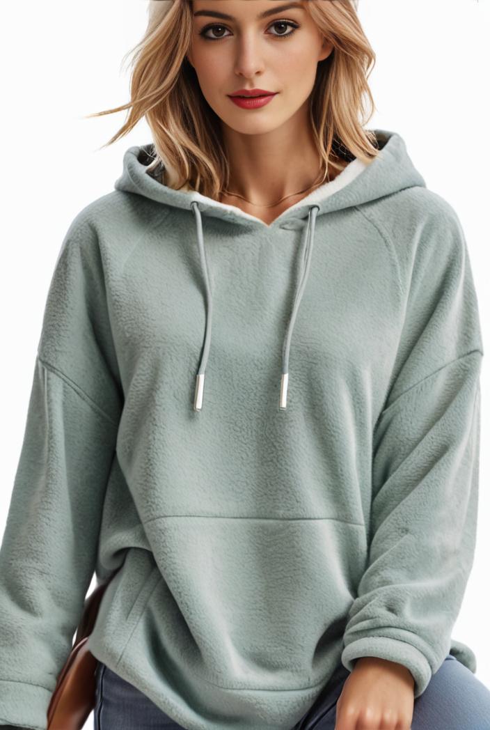 plus size casual hoodie women s plus solid ribbed long sleeve slight stretch hoodie drawstring sweatshirt 126900