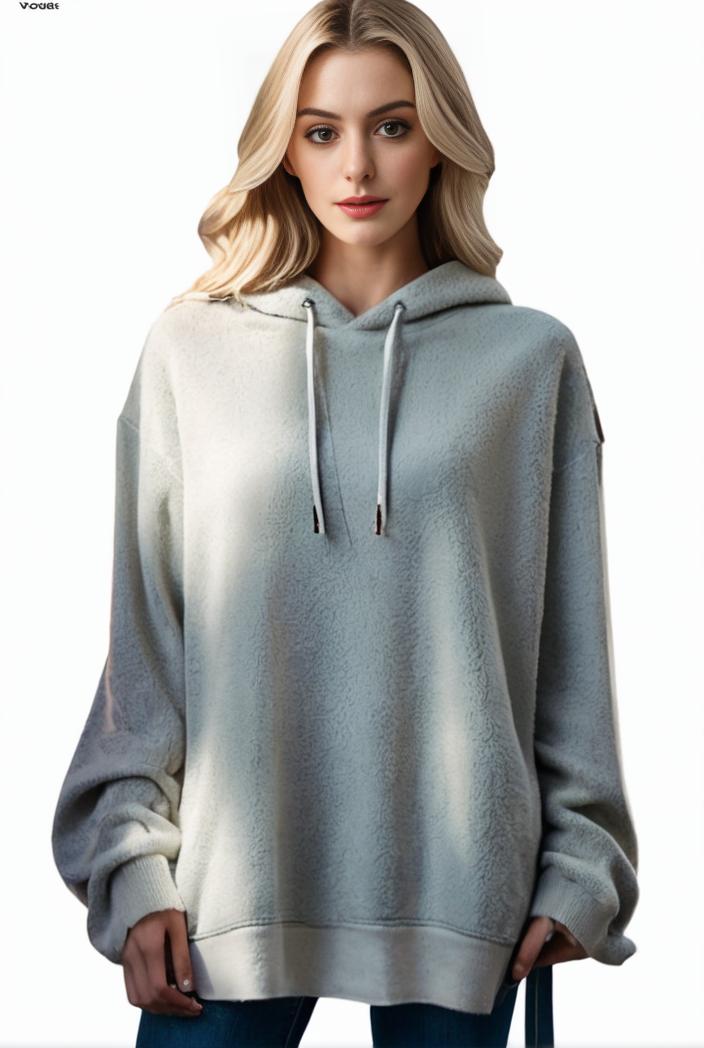 plus size casual hoodie women s plus solid ribbed long sleeve slight stretch hoodie drawstring sweatshirt 126905