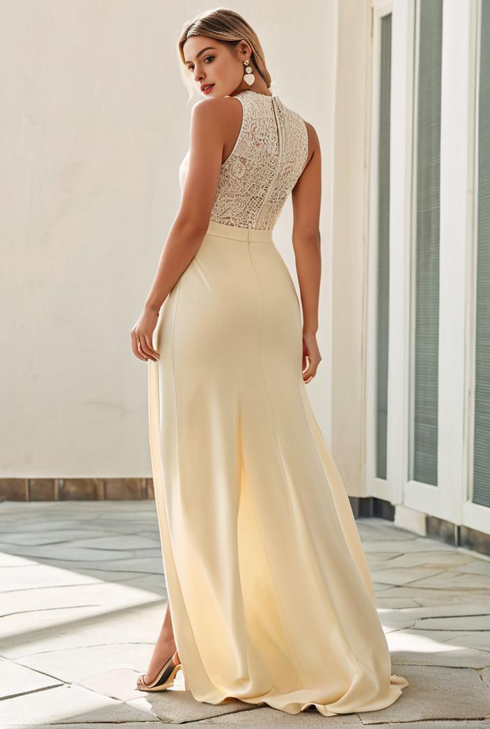 sleeveless v back tulle high low sequin appliques evening dresses 133578