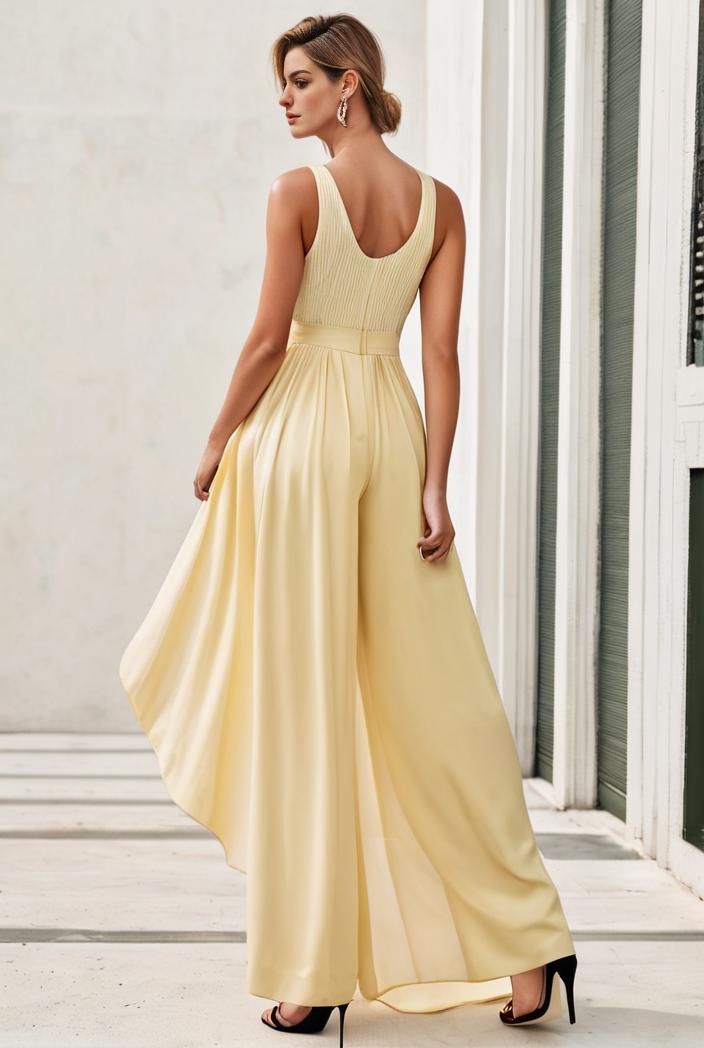 sleeveless v back tulle high low sequin appliques evening dresses 133580